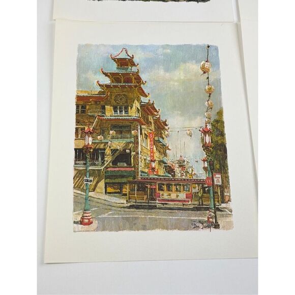 NOS Lot of 4 Vintage Prints of San Fran Sketches 11 x 14 by Don Davey 1968 EN215 - Picture 5 of 8